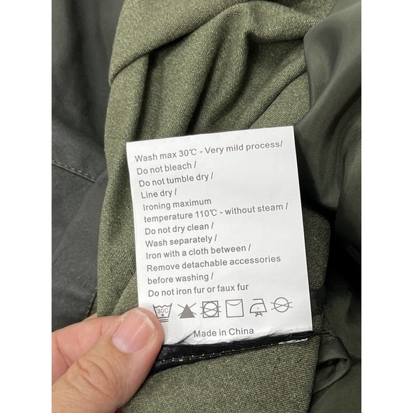 TIENFOOK Men Parka Jacket Winter Coat Drawstring Waist Hood DetachableMed - Picture 10 of 14